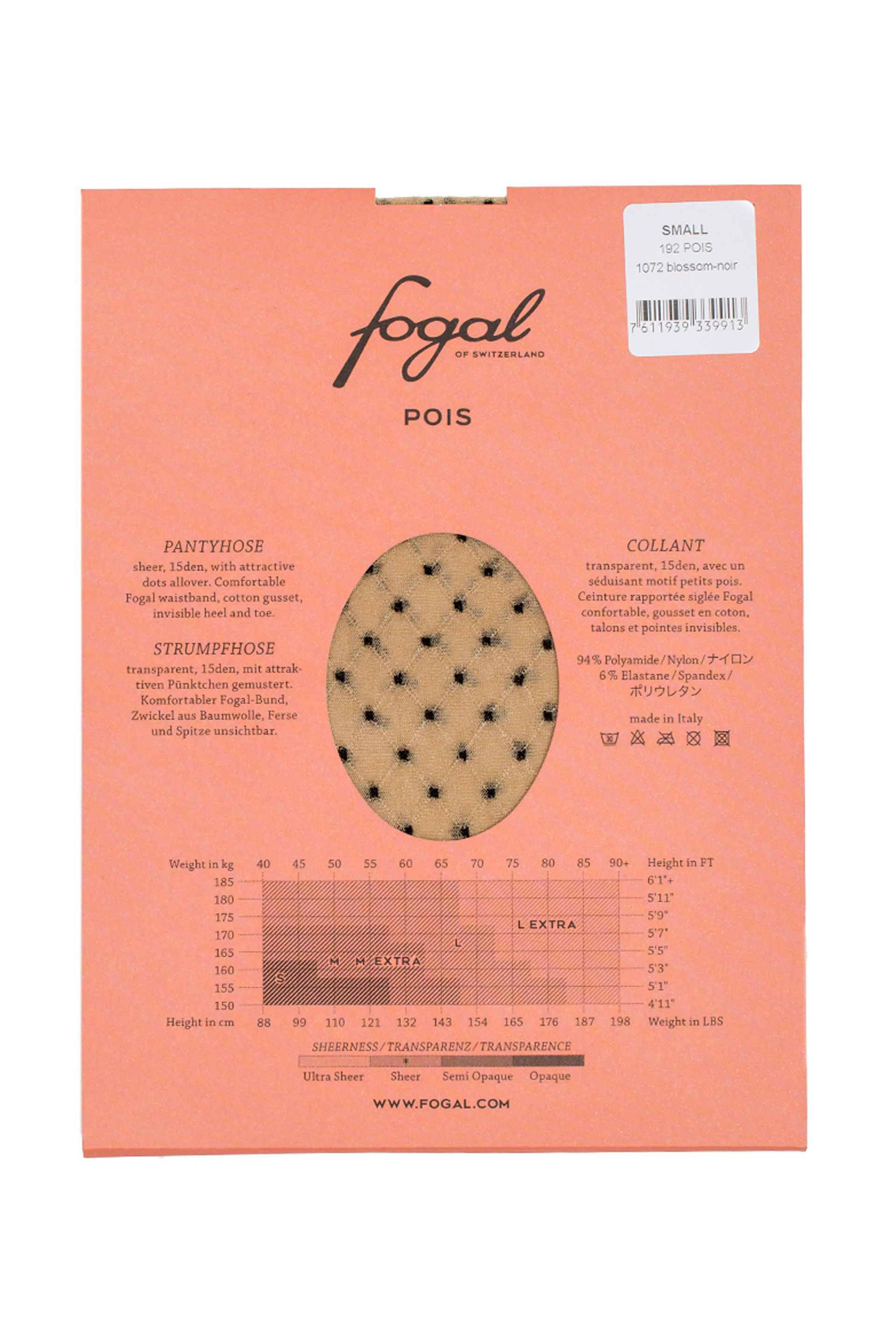 Купить Колготы 192 Рois, 15 den, blossom-noir Fogal 2